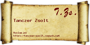 Tanczer Zsolt névjegykártya