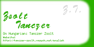 zsolt tanczer business card